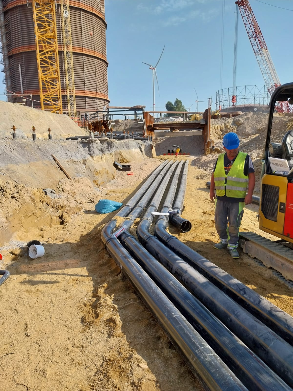 Großbaustelle Leitungsverlegung